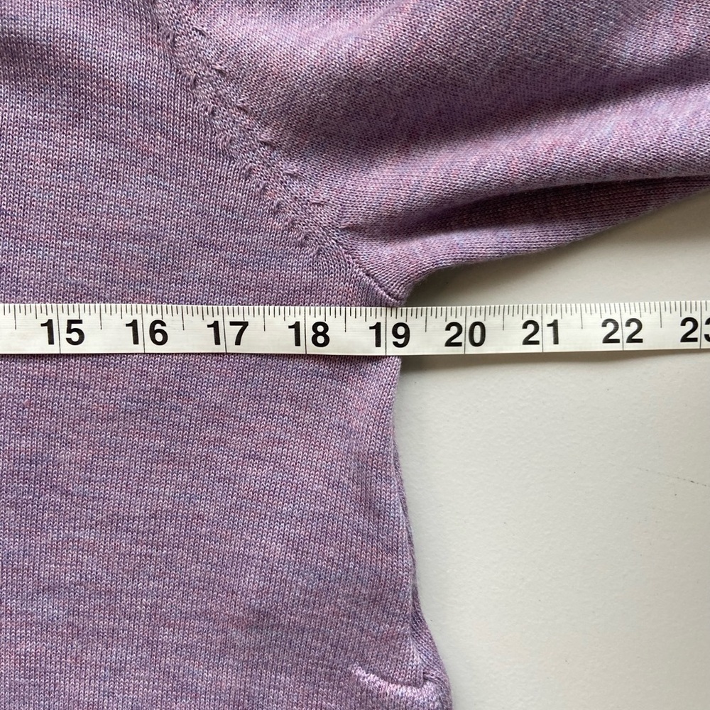 NWOT Foil Sweater Wool Blend Purple Layered Shirt S Oversized Old Money Preppy - Picture 10 of 11